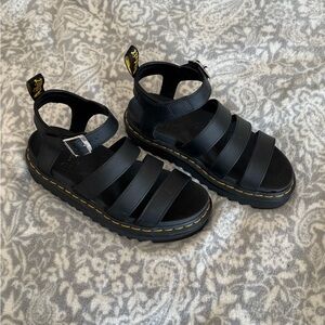 Dr. Martens Platform Black Sandals Barely Used